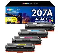 GPC Image 207A W2212A Toner Cartridge with Chip, 4 Pack | Compatible for HP 207A 207X Toner Cartridge Multipack for Color Laserjet Pro MFP M283fdw M255dw M283fdn M282nw M255dw M283cdw