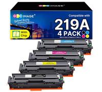GPC Image 219A With Chip W2190A 3302FDW Toner Cartridges for HP219A 219X for Color LaserJet Pro MFP 3302FDW 3302SDW 3302FDN 3302FDNG 3302FDWG 3302SDWG 3202DW 3202DN Black Cyan Yellow Magenta 4-Pack
