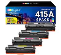 GPC Image 415A W2030A Toner Cartridges without Chip, 4 Pack | Compatible for HP 415A 415X W2030A for Color Laserjet Pro MFP M479fdw M479fdn M479fnw M479dw M479 M454 M454dn M454dw M455DN