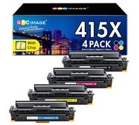 GPC IMAGE 415X M479fdw Toner with Chip Compatible with HP 415X 415A Multipack for HP Color Laserjet Pro MFP M479fnw M479dw M479fdn M454dw M454dn W2030X W2031X W2032X W2033X 00A (4 Pack)