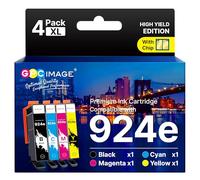 GPC Image 924e 924XL Ink Cartridges Compatible for HP 924e 924 Ink Cartridges for HP OfficeJet Pro 8120e 8122e 8124e 8125e 8130e 8132e 8134e 8135e 8120 8123 8130 8133 (With Chip, 4 Pack)