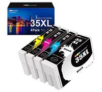 GPC Image Compatible Ink Cartridges Multipack Replacement for Epson 35XL 35 XL for WorkForce Pro WF-4720DWF WF-4725DWF WF-4730DTWF WF-4730DWF WF-4740DTWF WF-4740DWF(Black Cyan Magenta Yellow, 4-Pack)