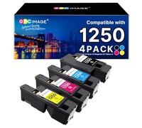 GPC Image Compatible Toner Cartridges Replacement for Dell 1250 1250c 1350cnw 1355cn 1355cnw C1760 C1760nw C1765 C1765nf C1765nfw (Black Cyan Magenta Yellow,4-Pack)