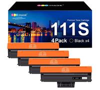 GPC Image D111L D111S Compatible Toner Cartridges Replacement for Samsung MLT-D111S MLTD111S for Xpress M2026 M2026W M2020 M2020W M2022 M2022W M2021 M2021W M2078W M2070 M2070W M2070FW (Black, 4-Pack)