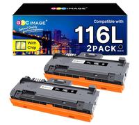 GPC Image MLT D116L D116S Compatible Toner Replacement for Samsung MLT D116L D116S to use with Xpress SL-M2835DW M2825ND M2825DW M2885FW M2675 M2675FN M2875FD M2625 M2626 M2676 M2825 (Black, 2-Pack)