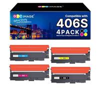 GPC Image P406C Toner Compatible with Samsung CLT-P406C Multipack 406S for Samsung CLX-3305 Xpress CLP 365 CLX 3300 C410W C460FW CLX-3305W K406S C406S Y406S M406S Black Cyan Yellow Magenta, 4 Pack