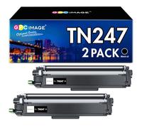 GPC Image TN247 Black Toner Cartridges Compatible for Brother DCP L3550CDW L3510CDW L3517CDW MFC L3750CDW L3770CDW L3710CW L3730CDN HL L3230CDW L3210CW L3270CDW Color Laser Printer 2 Black With Chip