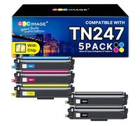GPC Image TN247 TN-243CMYK Toner Value Pack (2BK/C/Y/M, 5 Pack) | Compatible for Brother TN243 TN247 Toner Cartridges for Brother DCP-L3550CDW MFC-L3710CW HL-L3230CDW MFC-L3750CDW HL-L3210CW