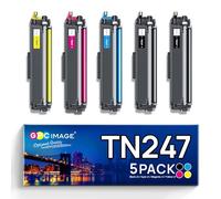 GPC Image TN247 Toner Cartridges Replacement for Brother TN243 TN 247 243 CMYK Value Pack Compatible with L3550CDW L3510CDW L3210CW L3230CDW L3270CDW L3750CDW L3710CW(Black Cyan Magenta Yellow,5-Pack)