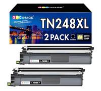 GPC Image TN248XL Black Toner Cartridges, Compatible with Brother TN248BK Toner, for Brother DCP-L3560CDW MFC-L3760CDW DCP-L3520CDWE DCP-L3520CDW MFC-L8390CDW MFC-L3740CDWE MFC-L3740CDW (2 Packs)