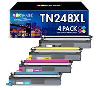 GPC Image TN248XL TN248 Toner Cartridge Compatible with Brother TN-248C TN-248M TN-248Y TN-248BK for Brother MFC-L3760CDW L8390CDW L3740CDWE; DCP-L3520CDWE L3520CDW L3560CDW Printer (4 Pack)