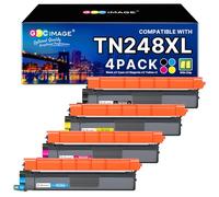 GPC Image TN248XL TN248 Toner Cartridge Compatible with Brother TN-248C TN-248M TN-248Y TN-248BK for Brother MFC-L3760CDW L8390CDW L3740CDWE; DCP-L3520CDWE L3520CDW L3560CDW Printer (4 Pack)