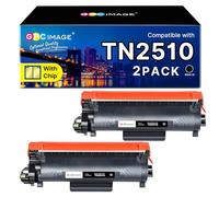 GPC Image TN2510 TN2510XL Compatible with Brother TN2510 2-Black with Chip