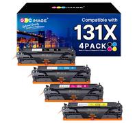 GPC Image Toner Cartridges Replacement for HP 131X 131A CF210X CF211X CF213X CF212X Compatible with LaserJet Pro 200 color M251n M251nw MFP M276n M276nw (Black Cyan Magenta Yellow,4-Pack)