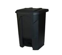 GPC LPB80Z_DGRY Polypropylene Pedal Bin, 80L Capacity, 67cm x 41cm x 47cm, Dark Grey