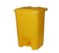 GPC LPB80Z_YE Polypropylene Pedal Bin, 80L Capacity, 67cm x 41cm x 47cm, Yellow