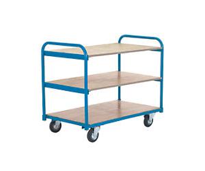 GPC Mobile Shelf Truck 3 Shelves 250 kg 1,050 x 605 x 890 mm Blue
