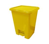GPC Pedal Bin 15 L Yellow Polypropylene LPB15Z_3_YLW Pack of 3