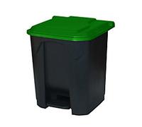 GPC Pedal Bin 30 L Black, Green Polypropylene CPB30Z_GR_LD