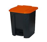 GPC Pedal Bin 30 L Black, Red Polypropylene CPB30Z_RD_LD