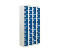 GPC Personal Effect Locker 10 Doors 4 nests Key lock 900 x 380 x 1,800 mm Grey