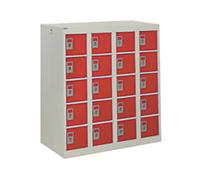 GPC Personal Effect Locker 5 Doors 4 nests Key lock 900 x 380 x 940 mm Grey