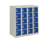 GPC Personal Effect Locker 5 Doors 4 nests Key lock 900 x 380 x 940 mm Grey
