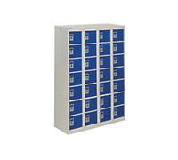 GPC Personal Effect Locker 7 Doors 4 nests Key lock 900 x 380 x 1,285 mm Grey