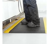 GPC Rectangular Anti-Fatigue Mat PVC Black Yellow 90 x 60 cm