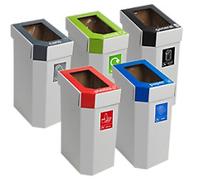 GPC Recycling Bins Set of 5 Grey Cardboard CB030Z