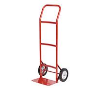 Budget Knuckle Guard Sack Truck; Solid Wheels; Steel; 100kg; Red