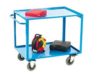 GPC Super Strength Shelf Trolley Mobile Shelf Trolley 2 Shelves 300 kg 1,100 x 700 x 980 mm Blue
