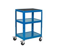 GPC Super Strength Shelf Trolley Mobile Shelf Trolley 3 Shelves 150 kg 610 x 460 x 1,070 mm Blue