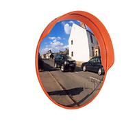 Traffic Mirror with Hood 450mm Diameter High Visibility Orange