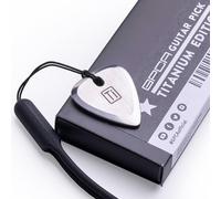 GPCA Titanium Guitar Pick, 3mm Thick Metal Guitar Pick for Guitar, Bass, and Ukulele, comes with Wrist Strap, Must-Have Guitar Accessories, Gift for Musicians and Music Lovers