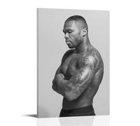 GPCLJW 50 Cent Art Waterproof Modern Mural Water Office Poster Suitable for Living Room Bedroom Home Office Living Room 20x30inch(50x75cm) Frame-style