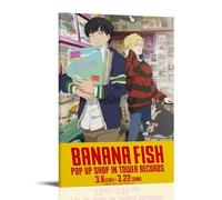 GPCLJW Banana Fish Art Waterproof Modern Mural Water Office Poster Suitable for Living Room Bedroom Home Office Living Room 08x12inch(20x30cm) Frame-style