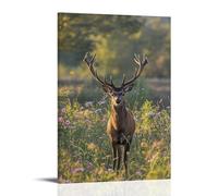 GPCLJW Dappled Deer Art Waterproof Modern Mural Water Office Poster Suitable for Living Room Bedroom Home Office Living Room 20x30inch(50x75cm) Frame-style