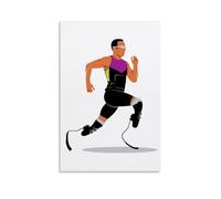 GPCLJW Disabled Athlete Art Waterproof Modern Mural Water Office Poster Suitable for Living Room Bedroom Home Office Living Room 08x12inch(20x30cm) Unframe-style