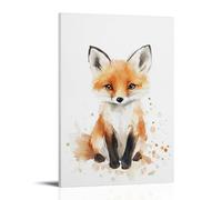 GPCLJW Fox Watercolor Art Waterproof Modern Mural Water Office Poster Suitable for Living Room Bedroom Home Office Living Room 16x24inch(40x60cm) Frame-style-21