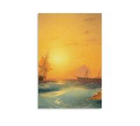 GPCLJW Ivan Aivazovsky Art Waterproof Modern Mural Water Office Poster Suitable for Living Room Bedroom Home Office Living Room 08x12inch(20x30cm) Unframe-style