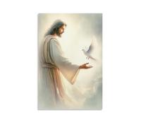 GPCLJW Jesus Christ Art Waterproof Modern Mural Water Office Poster Suitable for Living Room Bedroom Home Office Living Room 24x36inch(60x90cm) Unframe-style