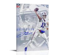 GPCLJW Josh Allen Art Waterproof Modern Mural Water Office Poster Suitable for Living Room Bedroom Home Office Living Room 24x36inch(60x90cm) Frame-style