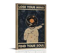 GPCLJW Lose Your Mind Art Waterproof Modern Mural Water Office Poster Suitable for Living Room Bedroom Home Office Living Room 16x24inch(40x60cm) Frame-style