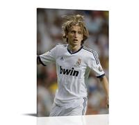 GPCLJW Luka Modric Art Waterproof Modern Mural Water Office Poster Suitable for Living Room Bedroom Home Office Living Room 16x24inch(40x60cm) Frame-style