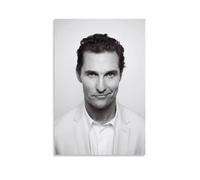 GPCLJW Matthew McConaughey Art Waterproof Modern Mural Water Office Poster Suitable for Living Room Bedroom Home Office Living Room 12x18inch(30x45cm) Unframe-style