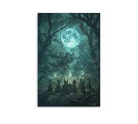 GPCLJW Moon Calling Magic Witchy Art Waterproof Modern Mural Water Office Poster Suitable for Living Room Bedroom Home Office Living Room 16x24inch(40x60cm) Unframe-style
