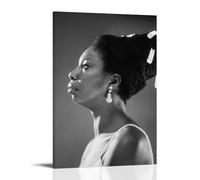 GPCLJW Nina Simone Art Waterproof Modern Mural Water Office Poster Suitable for Living Room Bedroom Home Office Living Room 20x30inch(50x75cm) Frame-style