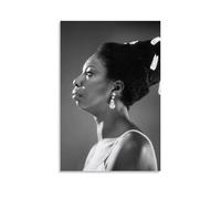 GPCLJW Nina Simone Art Waterproof Modern Mural Water Office Poster Suitable for Living Room Bedroom Home Office Living Room 24x36inch(60x90cm) Unframe-style