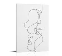 GPCLJW One Line ArtArt Waterproof Modern Mural Water Office Poster Suitable for Living Room Bedroom Home Office Living RoomFrame-style08x12inch(20x30cm)